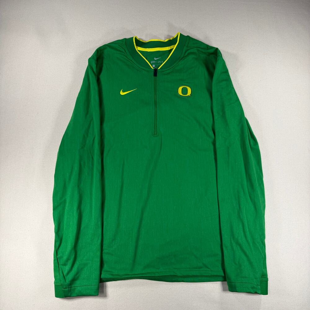 Nike Oregon Ducks Dri-FIT Quarter Zip Pullover Mens Small NWT Green